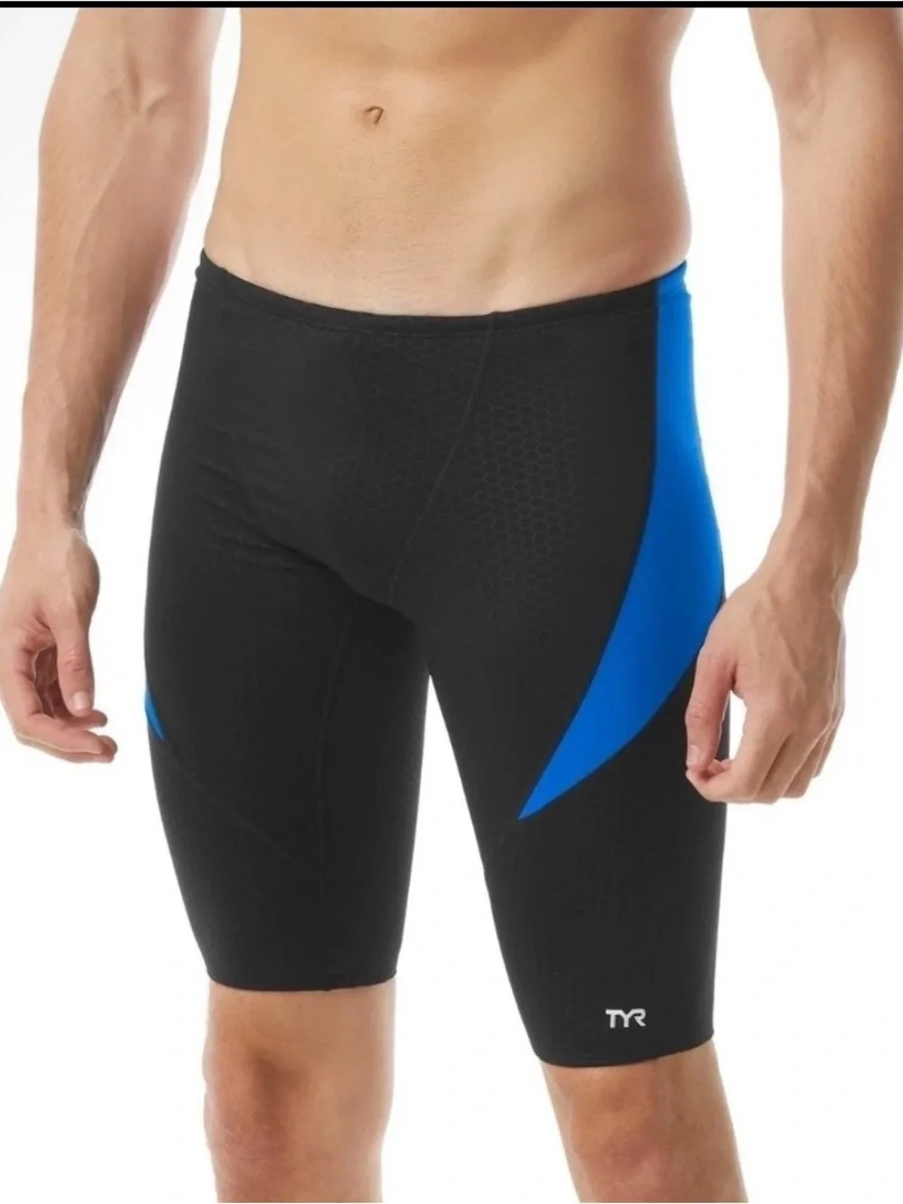 TYR Durafast Hexa Curve Splice Jammer Swim Shorts Mens 38 XL Black NWT